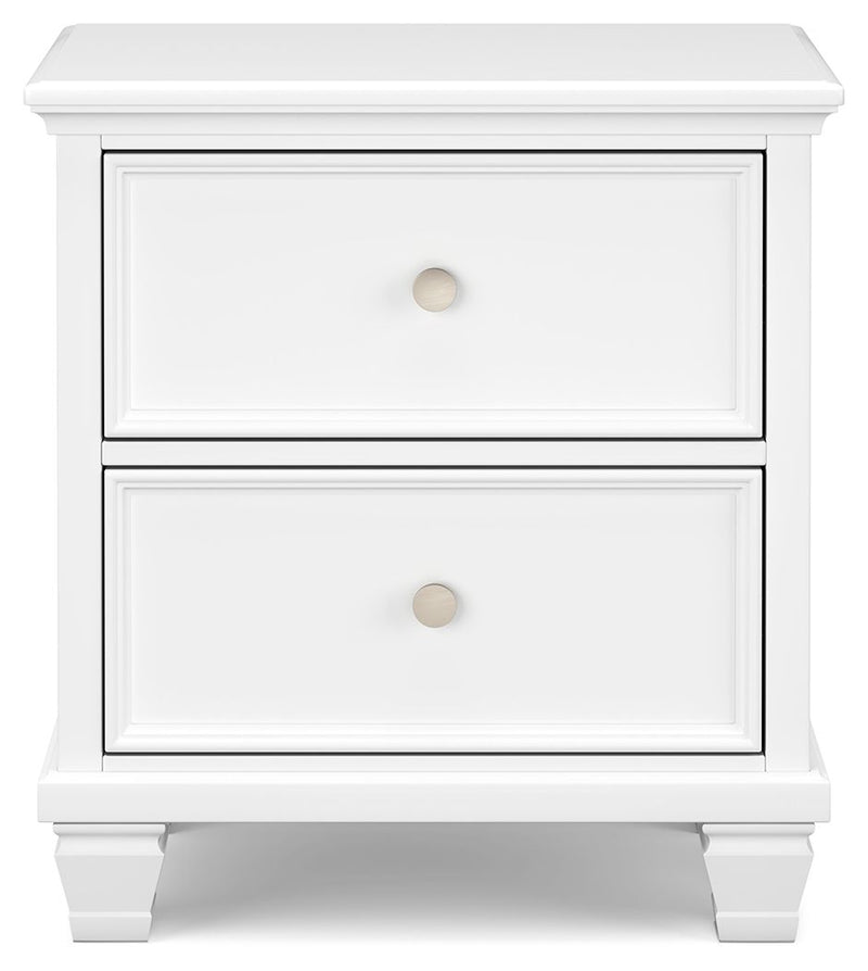 Fortman - Two Drawer Night Stand - White - R&R Furniture Gallery (Fountain Valley, CA)