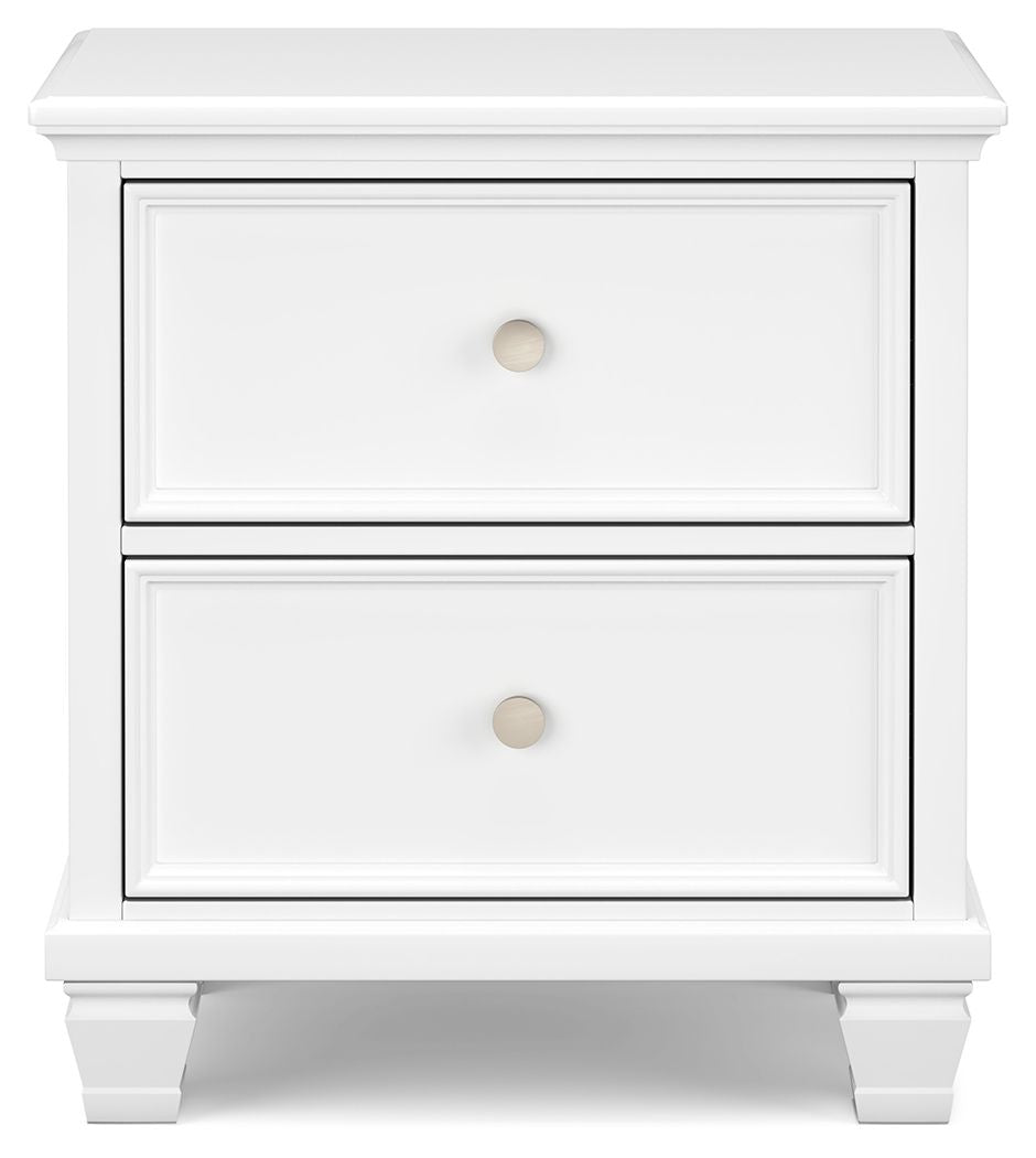 Fortman - Two Drawer Night Stand - White - R&R Furniture Gallery (Fountain Valley, CA)