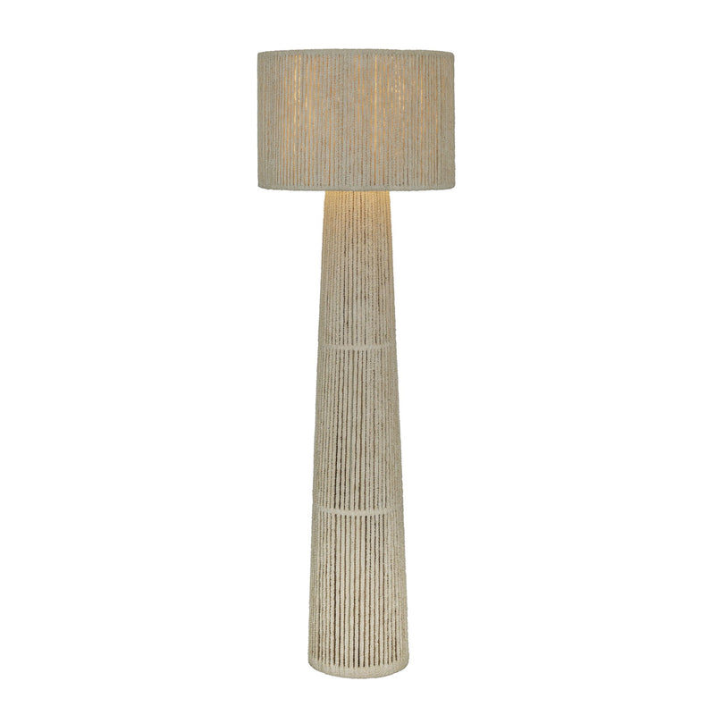 Tapered - Chenille Fiber Floor Lamp - Natural - R&R Furniture Gallery (Fountain Valley, CA)