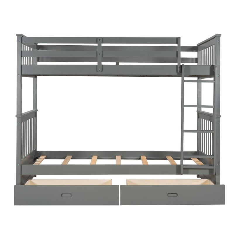 Bunk Bed With Ladders And 2 Storage Drawers - R&R Furniture Gallery (Fountain Valley, CA)