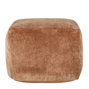 Velvet Hazel Heirloom Accent Pouf by Classic Home, soft textured round ottoman for living room decor.