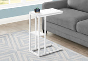 Accent Table, C - Shaped, Marble Look Contemporary & Modern Convenient Design - R&R Furniture Gallery (Fountain Valley, CA)