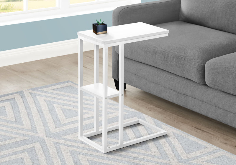 Accent Table, C - Shaped, Marble Look Contemporary & Modern Convenient Design - R&R Furniture Gallery (Fountain Valley, CA)