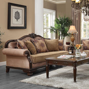 Chateau De Ville - Sofa With 5 Pillows (Same Lv01588) - Fabric & Espresso - R&R Furniture Gallery (Fountain Valley, CA)