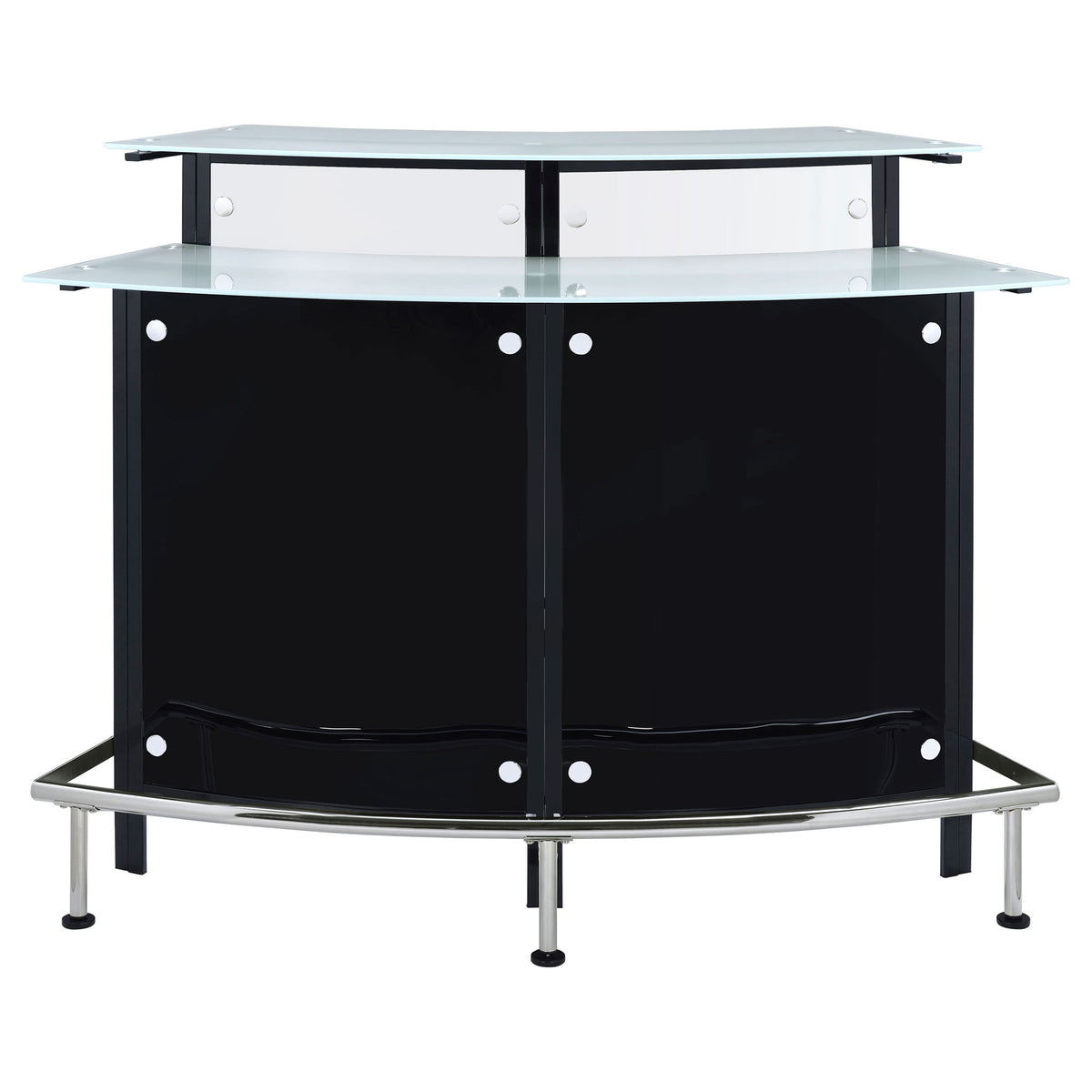 Keystone - Home Bar With Stemware & Wine Storage - Black