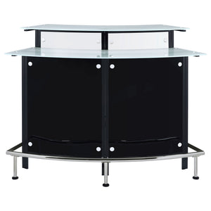 Keystone - Home Bar With Stemware & Wine Storage - Black