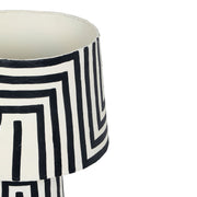 Minori - Striped Papier Mache Table Lamp - Black - R&R Furniture Gallery (Fountain Valley, CA)