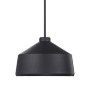 Uttermost Holgate black 1-light pendant light hanging fixture with a sleek modern design.