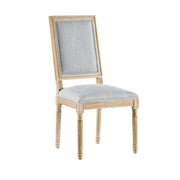 French Country Style Dining Chair With Upholstered Seating And Fluted Legs - R&R Furniture Gallery (Fountain Valley, CA)