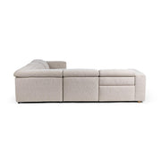 Classic Home Knoxville power recliner sectional with plush fabric, featuring multiple reclining seats and modern design.