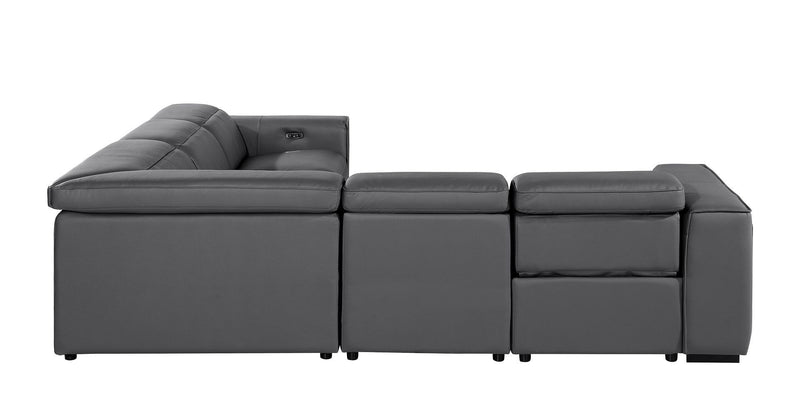 1224 - 5-Piece L-Shaped Sectional Sofa In With 3 Power Recliners & Power Headrests