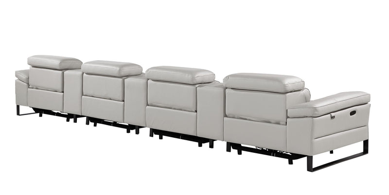 1246 - Modular Power Triple Reclining Triple Console Sofa With Power Reclining Headrests