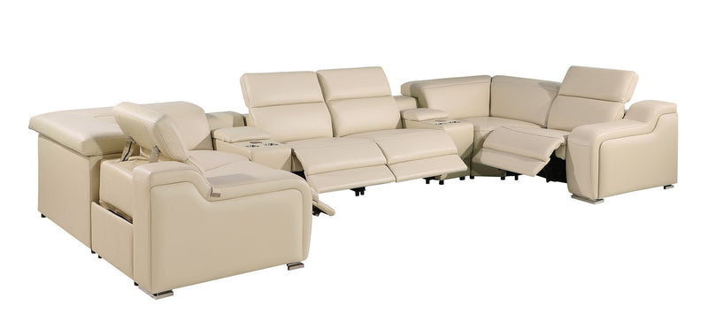 1116 - 8-Piece U-Shaped Sectional Sofa In With 4 Power Recliners & Power Headrest