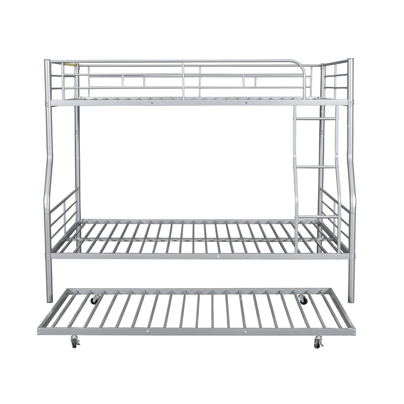 Steel construction bunk bed by DreamHaus with sturdy metal frame, featuring two stacked sleeping areas and safety guard rails.