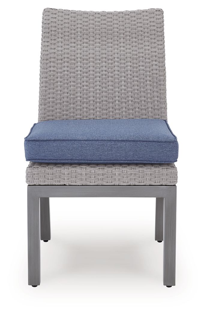 Half Moon Beach - Side Chair With Cushion (Set of 2) - Blue / Gray - R&R Furniture Gallery (Fountain Valley, CA)