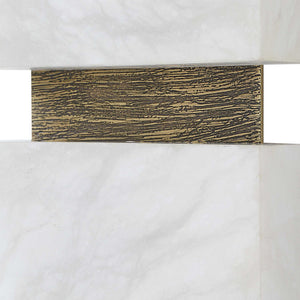 Triple Stack - Sconce - Light Antique Brass / White