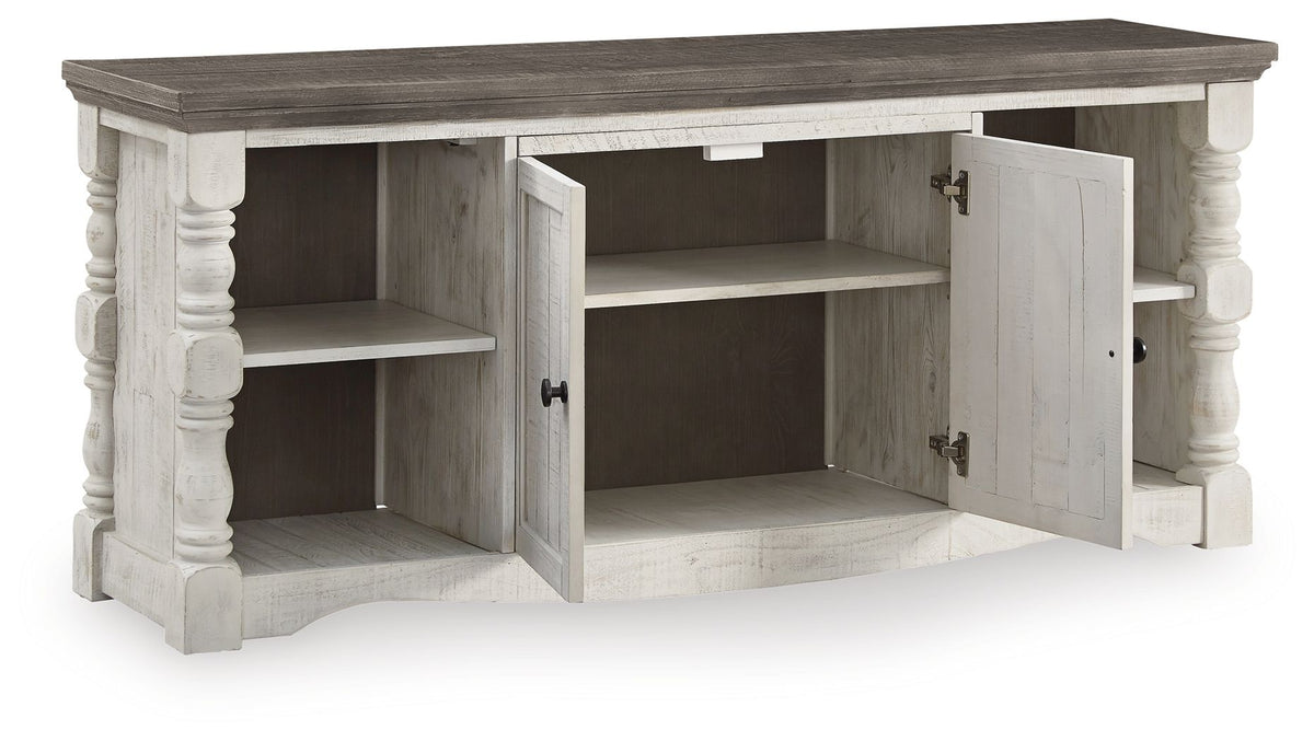 Havalance - Extra Large TV Stand - 2 Doors - Brown / Beige - R&R Furniture Gallery (Fountain Valley, CA)