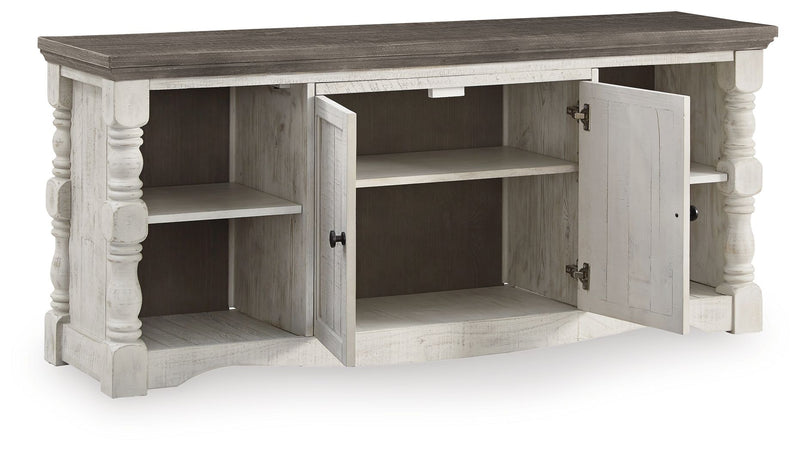 Havalance - Extra Large TV Stand - 2 Doors - Brown / Beige - R&R Furniture Gallery (Fountain Valley, CA)