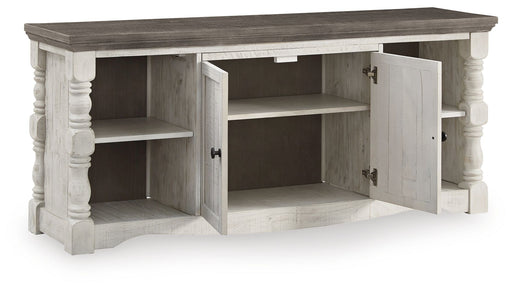 Havalance - Extra Large TV Stand - 2 Doors - Brown / Beige - R&R Furniture Gallery (Fountain Valley, CA)