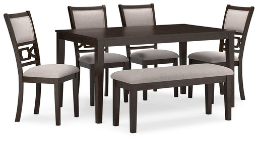 Langwest - Dining Room Table Set (Set of 6) - Brown - R&R Furniture Gallery (Fountain Valley, CA)
