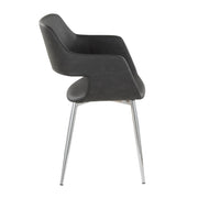 Set of two Lumi Source Margarite contemporary dining chairs with sleek design and wooden legs, perfect for modern dining spaces.