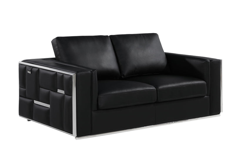 1130 - Top Grain Italian Leather Loveseat - R&R Furniture Gallery (Fountain Valley, CA)