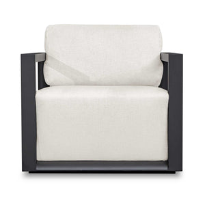 Remsen - Outdoor Lounge Chair - Black / Oyster