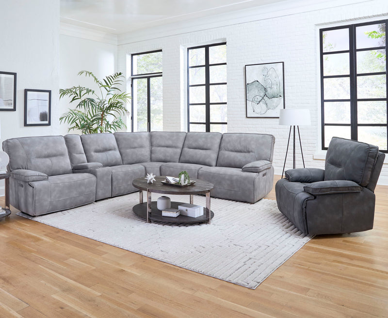 Gladiator - 6 Piece Modular Power Reclining Sectional - R&R Furniture Gallery (Fountain Valley, CA)