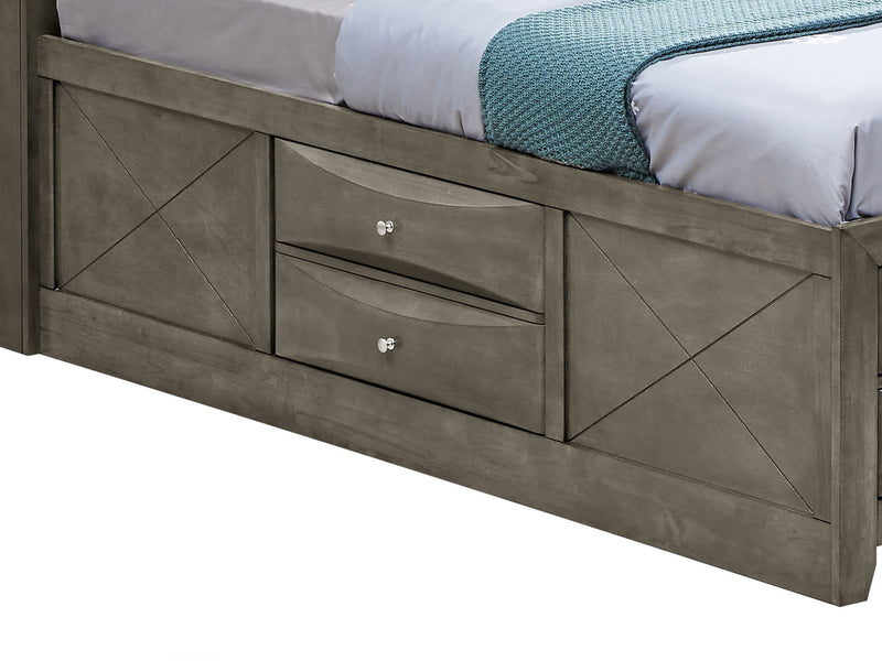 Modern Design Storage Bed With Bookcase Headboard - R&R Furniture Gallery (Fountain Valley, CA)