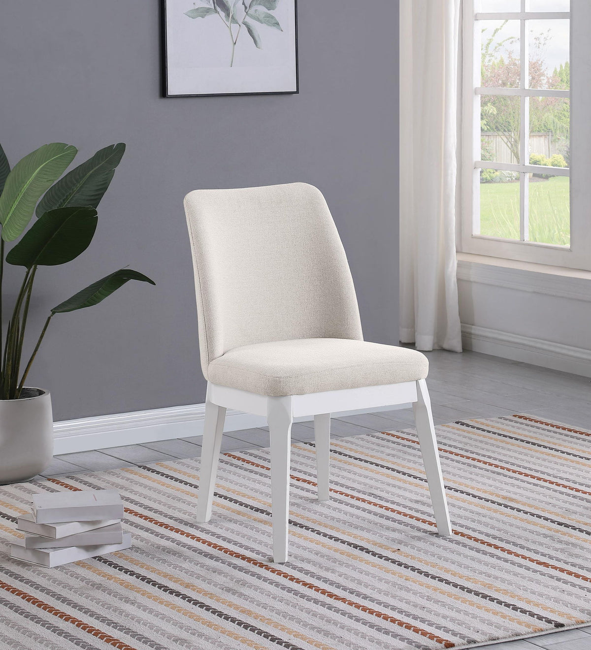 Carissa Upholstered Dining Side Chair Beige (Set of 2)