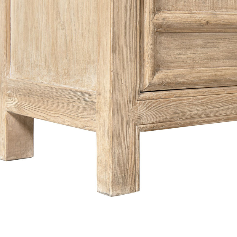 Jennifer Taylor Home Arden 2-door natural wood bookcase storage cabinet with sleek accent design and spacious interior.