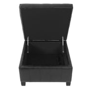 Square Tufted Indoor Ottoman With Lift-Top Storage - R&R Furniture Gallery (Fountain Valley, CA)