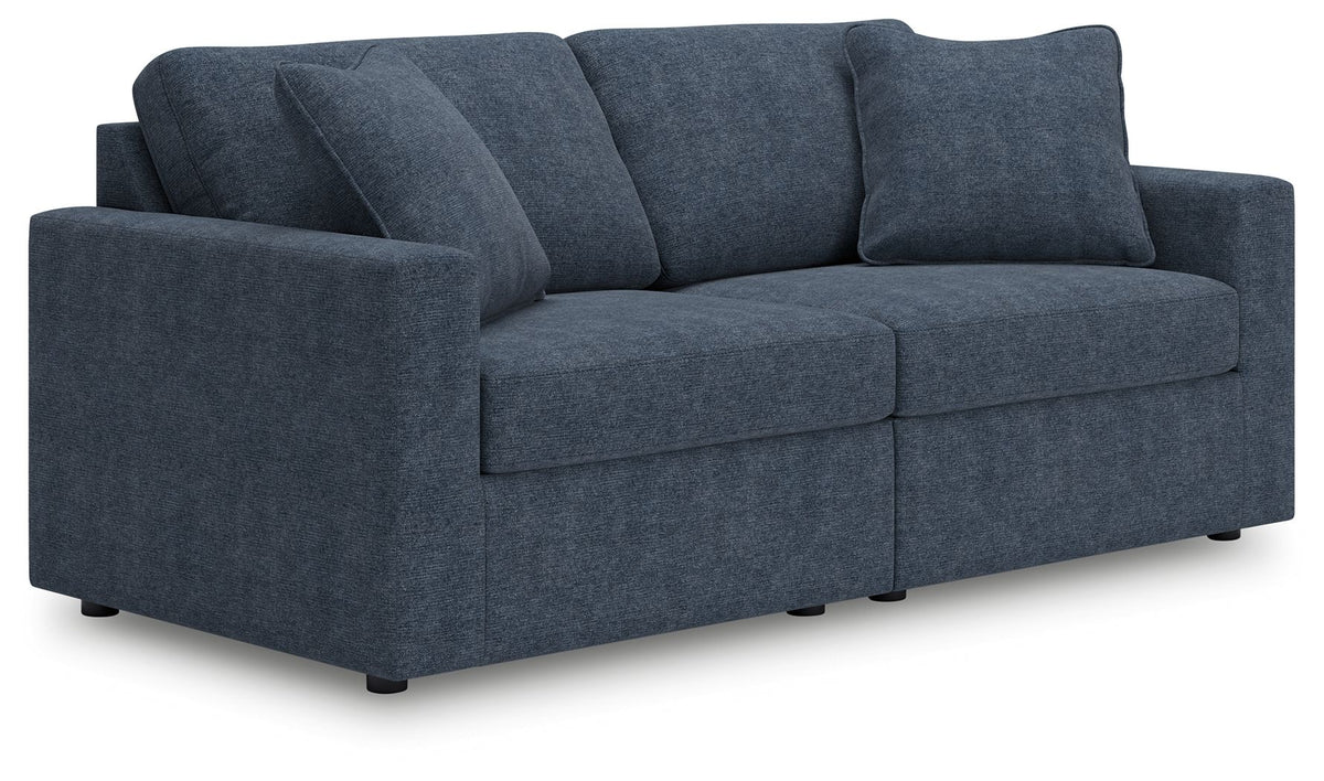 Modmax - 2-Piece Sectional Loveseat - Fabric - Ink - R&R Furniture Gallery (Fountain Valley, CA)