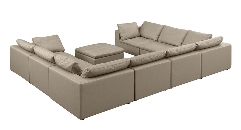 1100 - 9-Piece U-Shaped Sectional In Top-Grain Italian Leather