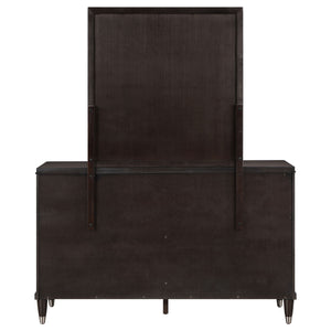 Navarro - 6 Drawer Dresser With Mirror - Brown