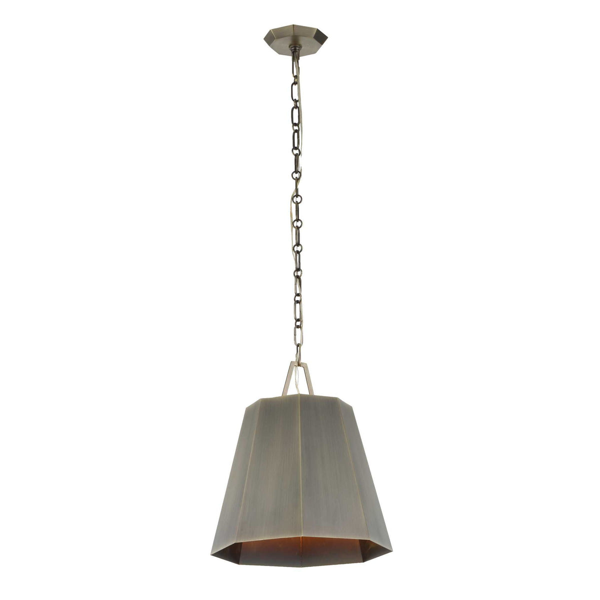 Granada - 1 Light Hexagon Pendant - Dark Gray