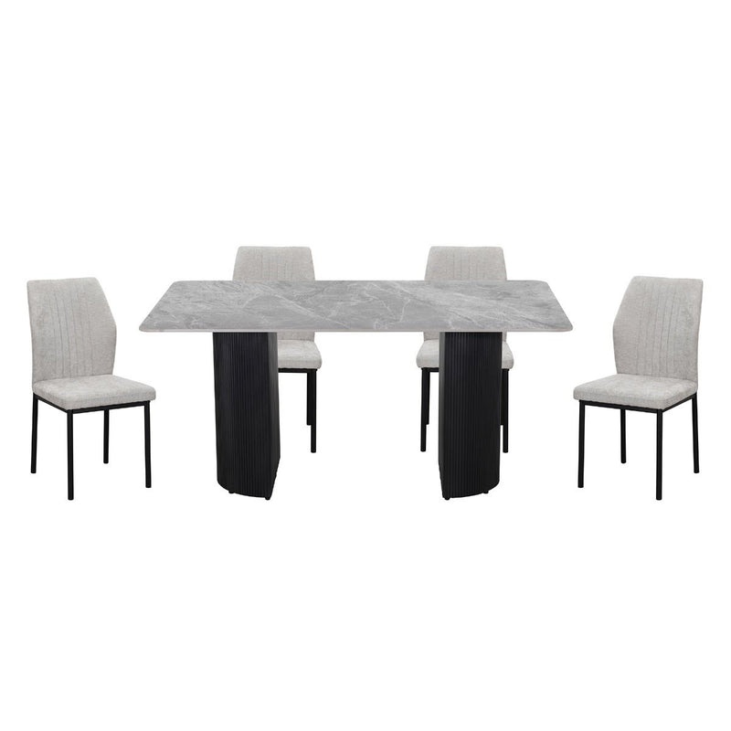 Leander - Side Chair (Set of 2) - Gray Linen