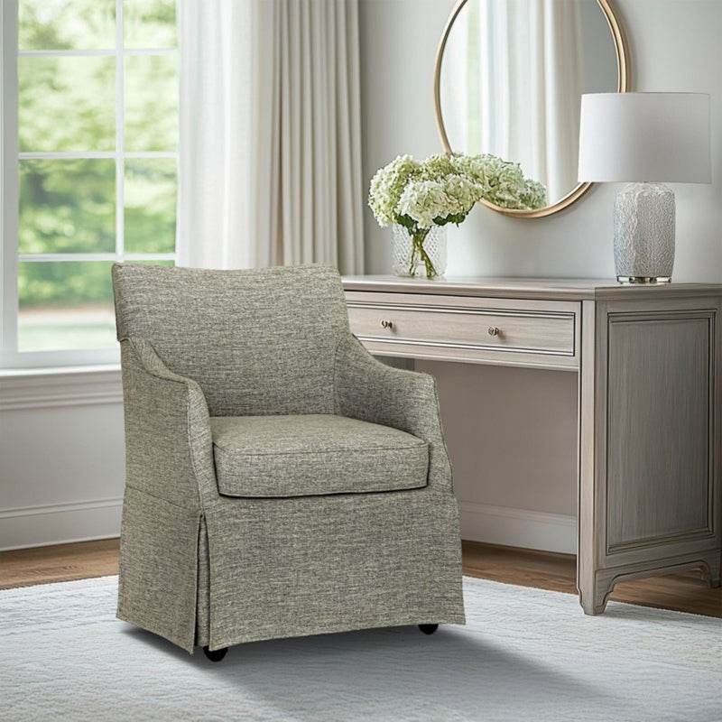 London - Upholstered Skirted Dining Arm Chair - R&R Furniture Gallery (Fountain Valley, CA)