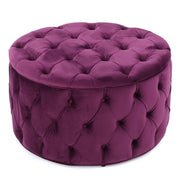 Noble House modern glam upholstered ottoman with plush fabric and sleek design, ideal for living room decor.