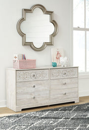 Paxberry - Six Drawer Dresser - Weatherworn - Whitewash - R&R Furniture Gallery (Fountain Valley, CA)