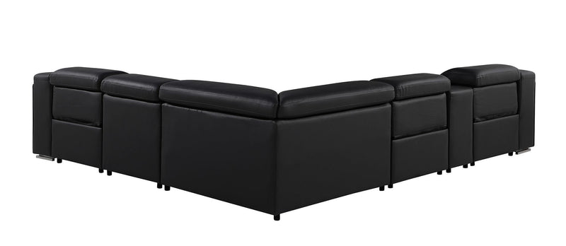1116 - 6-Piece L-Shaped Sectional Sofa In With 3 Power Recliners & Power Headrests