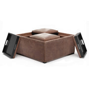 Avalon - Square Coffee Table, Storage Ottoman - R&R Furniture Gallery (Fountain Valley, CA)