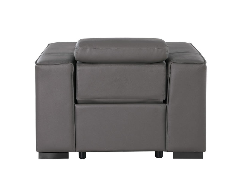 1208 - Leather Power Reclining Chair With Power Headrest