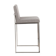 Lumi Source Fuji high back counter stool with contemporary design, featuring a sleek wooden seat and metal legs.