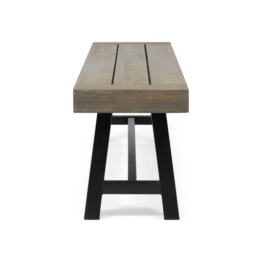 Outdoor Patio Bench - Gray / Rustic Metal - R&R Furniture Gallery (Fountain Valley, CA)