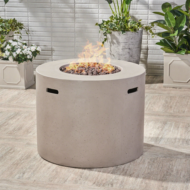 Round Iron Fire Pit With 40, 000 Btu - R&R Furniture Gallery (Fountain Valley, CA)