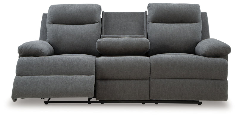 Side-Swipe - Reclining Sofa With Drop Down Table - R&R Furniture Gallery (Fountain Valley, CA)