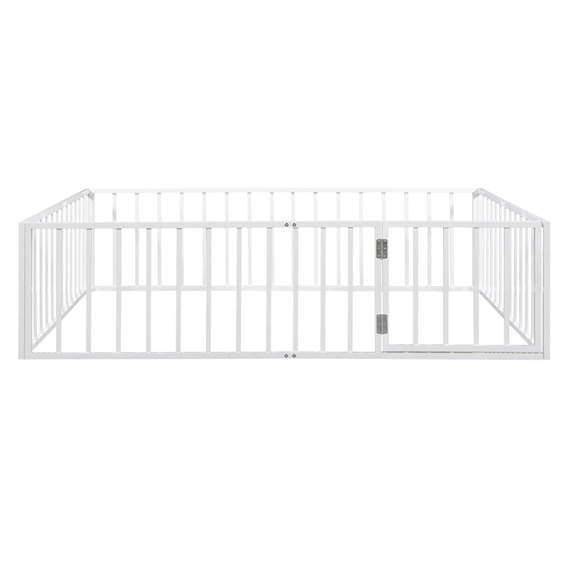 Metal Floor Bed Frame With Fence And Door - R&R Furniture Gallery (Fountain Valley, CA)