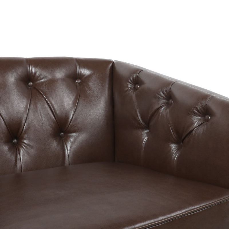 Sophisticated Loveseat With Diamond Stitched Detailing - R&R Furniture Gallery (Fountain Valley, CA)