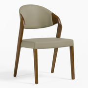 Arlo Mid-Century Beige & Walnut Dining Chair (Set of 2) — view 2